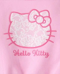Girls Hello Kitty® Embroidered Premium Fleece Sweatshirt