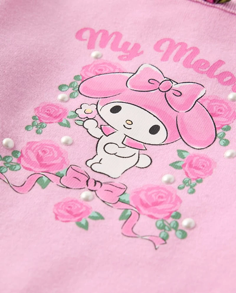 Girls Hello Kitty® Embellished Ribbed Baby Tee