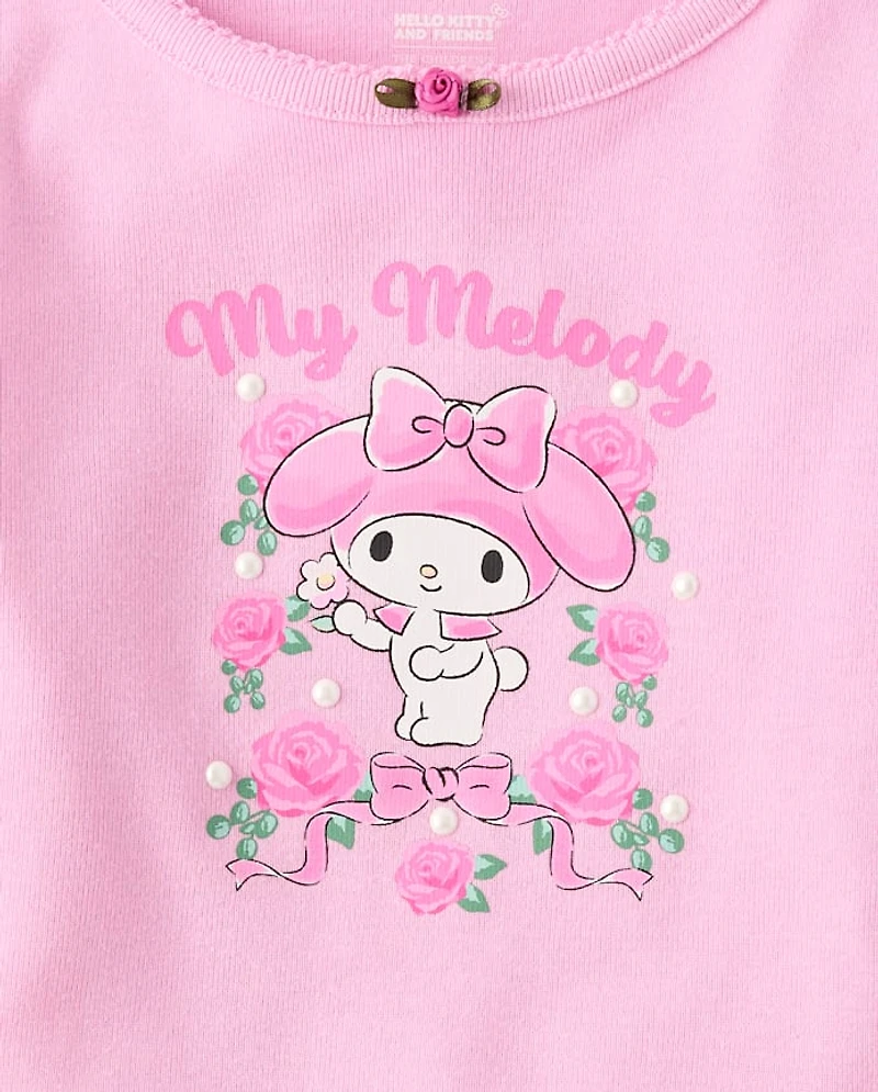 Girls Hello Kitty® Embellished Ribbed Baby Tee