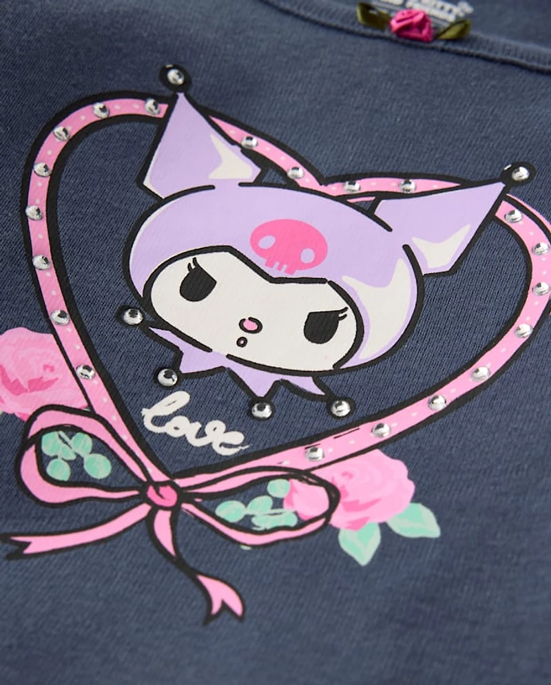 Girls Hello Kitty® Embellished Ribbed Baby Tee