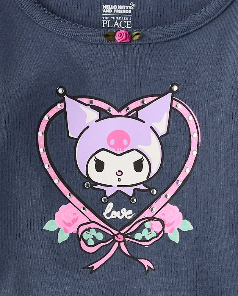 Girls Hello Kitty® Embellished Ribbed Baby Tee