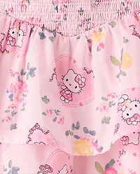 Jupe à volants smockée imprimée Hello Kitty® pour filles