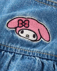 Girls Hello Kitty® And Friends Embroidered Tiered Denim Skort