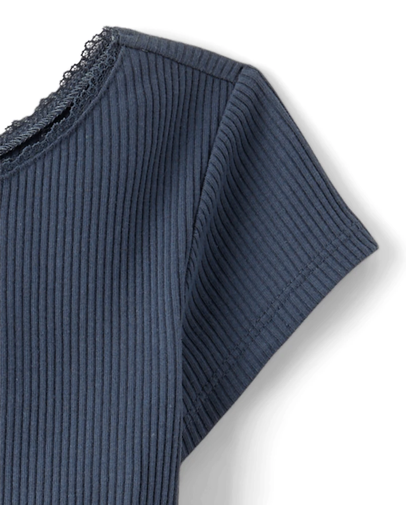 Girls Hello Kitty® Embroidered Tiered Fit And Flare Dress