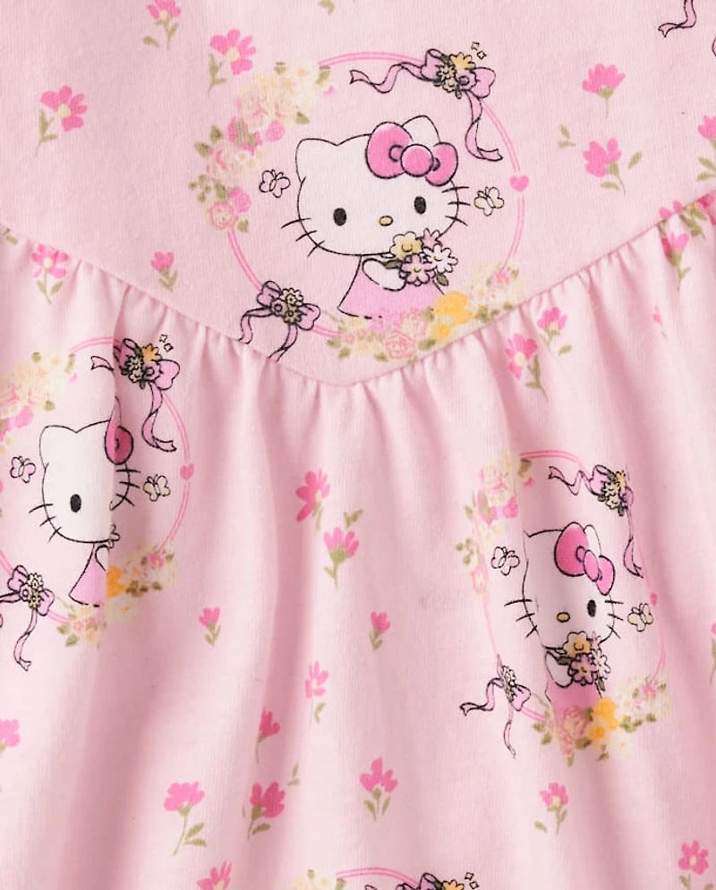 Girls Hello Kitty® Print Drop Waist Dress