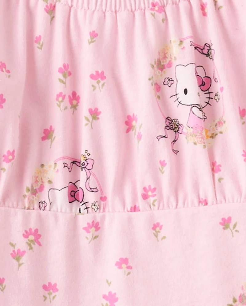 Girls Hello Kitty® Print Drop Waist Dress