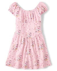 Girls Hello Kitty® Print Drop Waist Dress