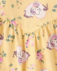 Girls Hello Kitty® Print Corset Drop Waist Dress