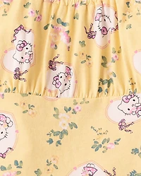 Girls Hello Kitty® Print Corset Drop Waist Dress