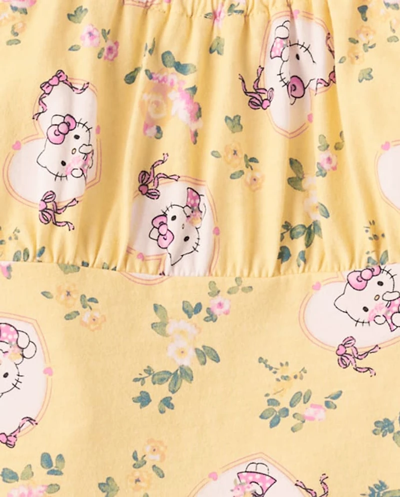 Girls Hello Kitty® Print Corset Drop Waist Dress