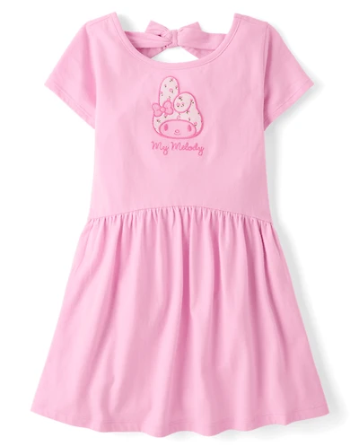 Girls Hello Kitty® And Friends Applique Bow Back Dress