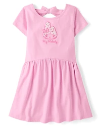Girls Hello Kitty® And Friends Applique Bow Back Dress
