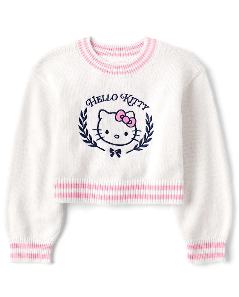Girls Hello Kitty® Embroidered Sweater