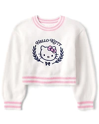 Girls Hello Kitty® Embroidered Sweater