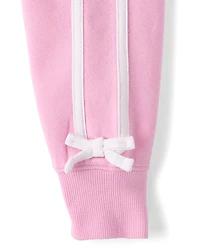 Girls Hello Kitty® Side Stripe Bow Premium Fleece Zip Up Hoodie
