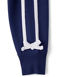 Girls Hello Kitty® Side Stripe Bow Premium Fleece Zip Up Hoodie