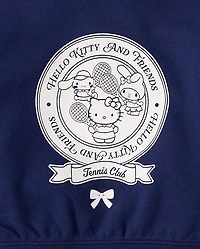 Girls Hello Kitty® Side Stripe Bow Premium Fleece Zip Up Hoodie