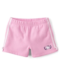 Girls Hello Kitty® Side Stripe Bow Premium Fleece Shorts