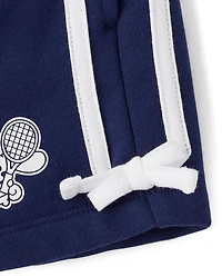 Girls Hello Kitty® Side Stripe Bow Premium Fleece Shorts