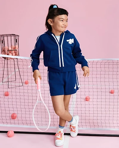 Girls Hello Kitty® Side Stripe Bow Premium Fleece Shorts