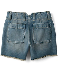 Tween Girls Ripped Relaxed Midi Jean Shorts