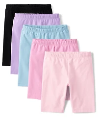 Girls Bike Shorts 5-Pack