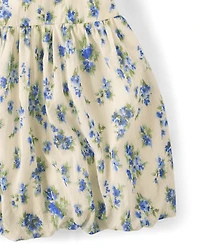 Robe mini à bulles texturée fleurs assortie pour femme et fille