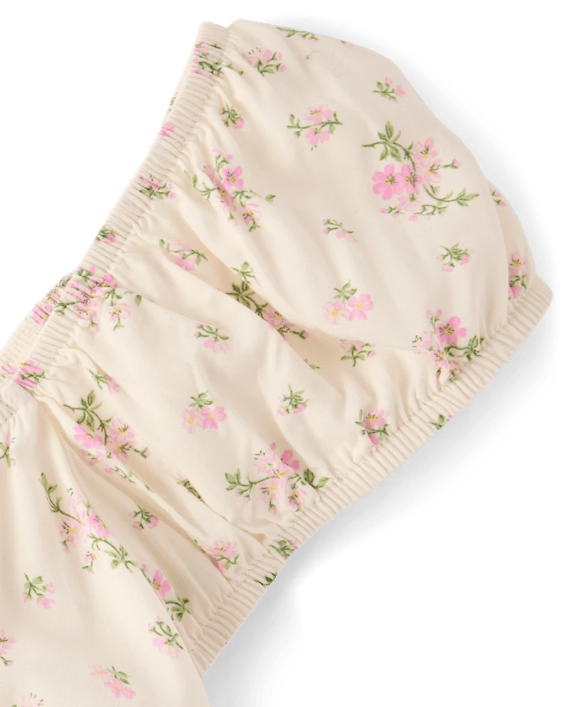 Womens Mommy And Me Floral Ruffle Dress