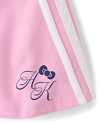 Jupe-short croisée à rayures latérales Hello Kitty® pour filles