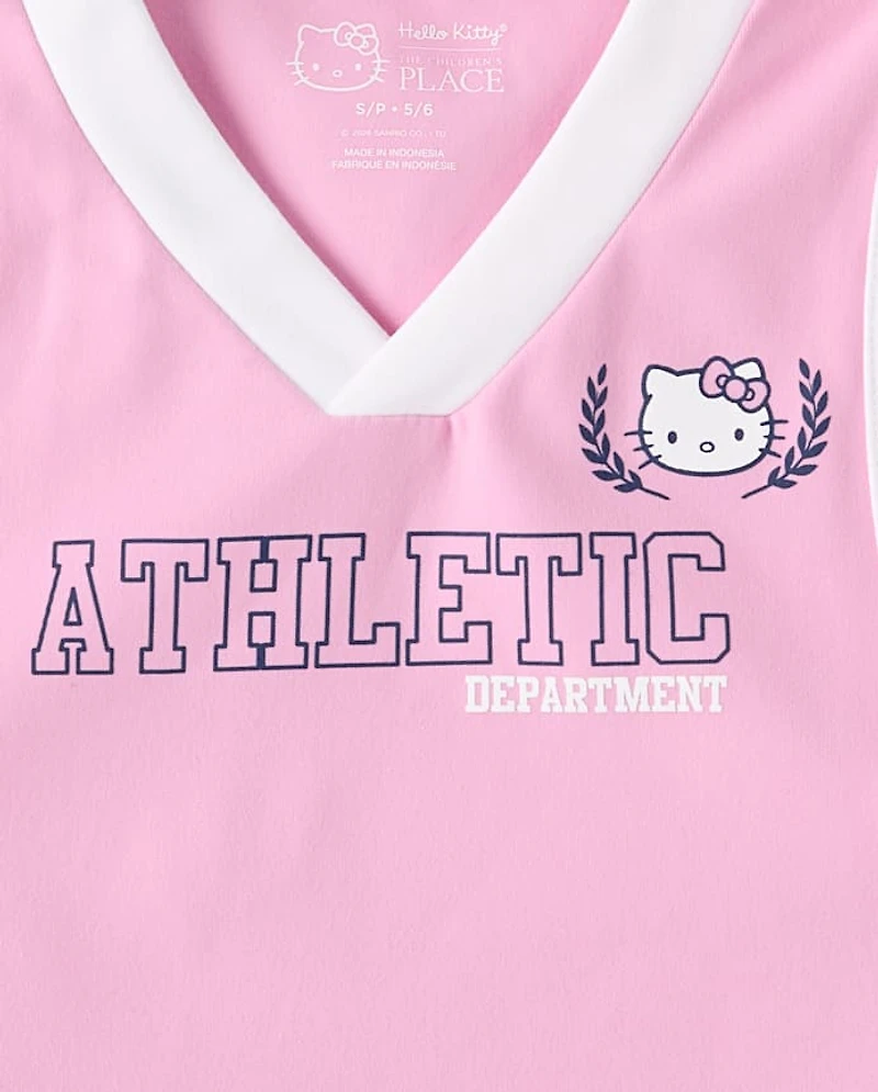 Girls Hello Kitty® Quick Dry Contrast Tank Top