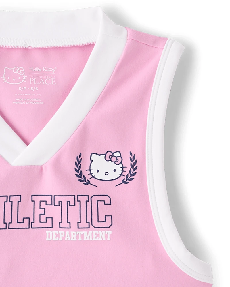Girls Hello Kitty® Quick Dry Contrast Tank Top