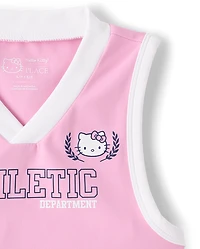 Girls Hello Kitty® Quick Dry Contrast Tank Top