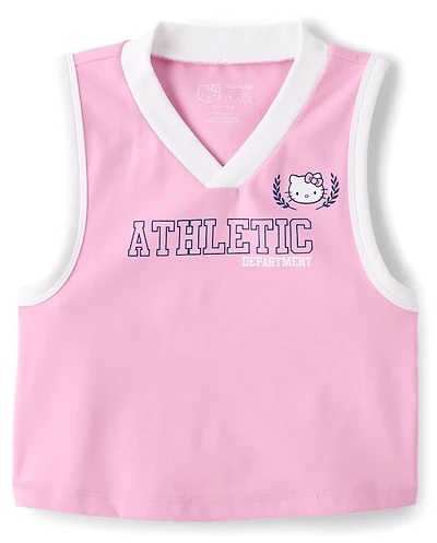 Girls Hello Kitty® Quick Dry Contrast Tank Top