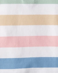 Baby And Toddler Boys Striped Soft Pique Polo