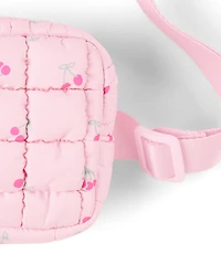 Girls Cherry Quilted Belt Bag