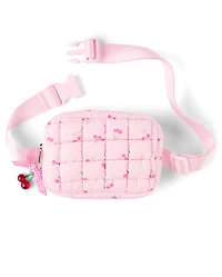 Girls Cherry Quilted Belt Bag