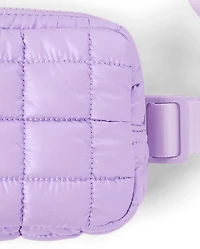 Girls Iridescent Quilted Belt Bag