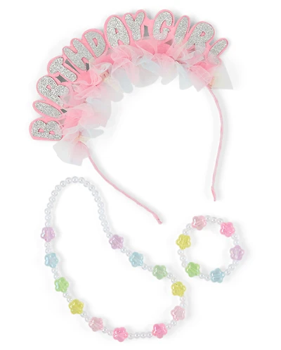 Girls Birthday Girl 3-Piece Accessories Set