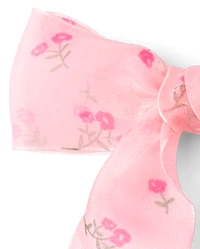 Girls Floral Bow Hair Clip 3-Pack