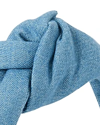 Girls Studded Floral Chambray Top Knot Headband