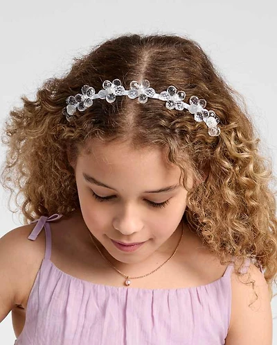 Girls Beaded Floral Headband