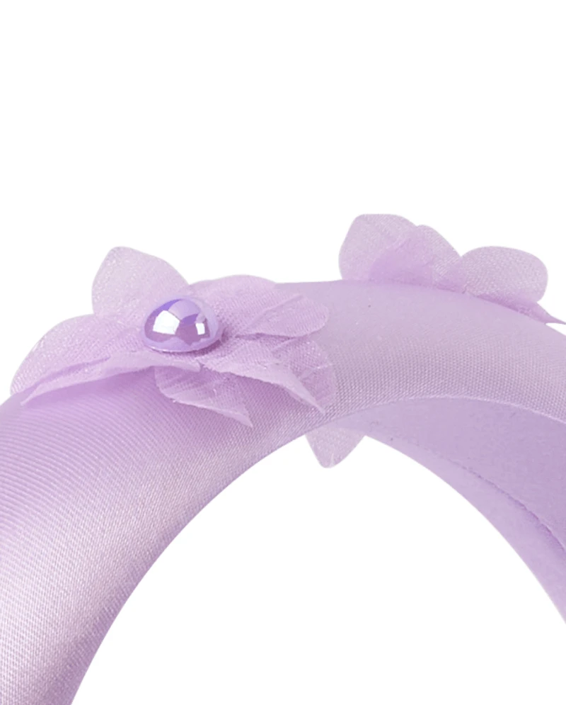 Girls Puffy Floral Headband