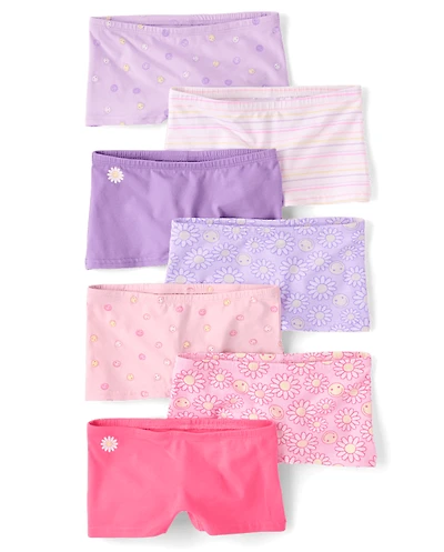Girls Floral Girl Short Underwear 7-Pack
