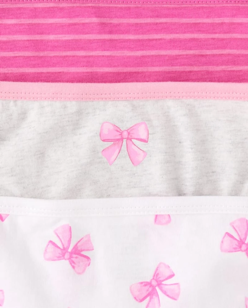 Toddler Girls Bow Brief Underwear 7-Pack
