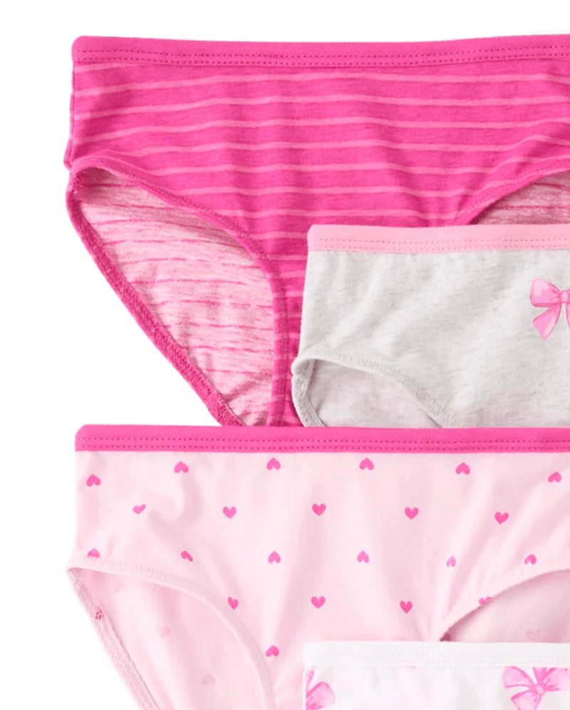 Toddler Girls Bow Brief Underwear 7-Pack