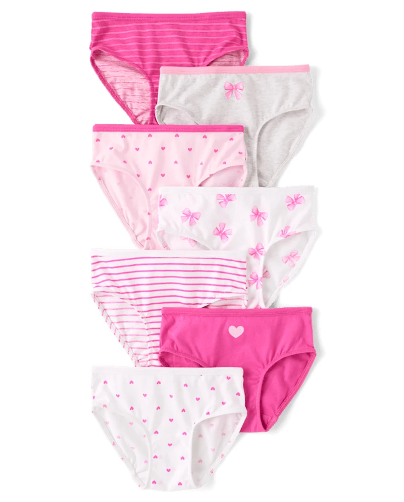 Toddler Girls Bow Brief Underwear 7-Pack