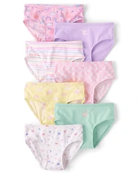 Toddler Girls Dino Brief Underwear 7-Pack