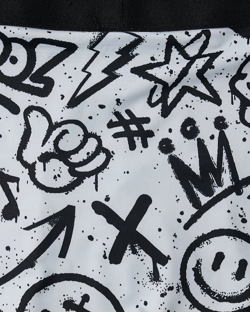 Boys Graffiti Performance Boxer Brief Underwear 5-Pack