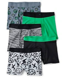 Boys Graffiti Performance Boxer Brief Underwear 5-Pack