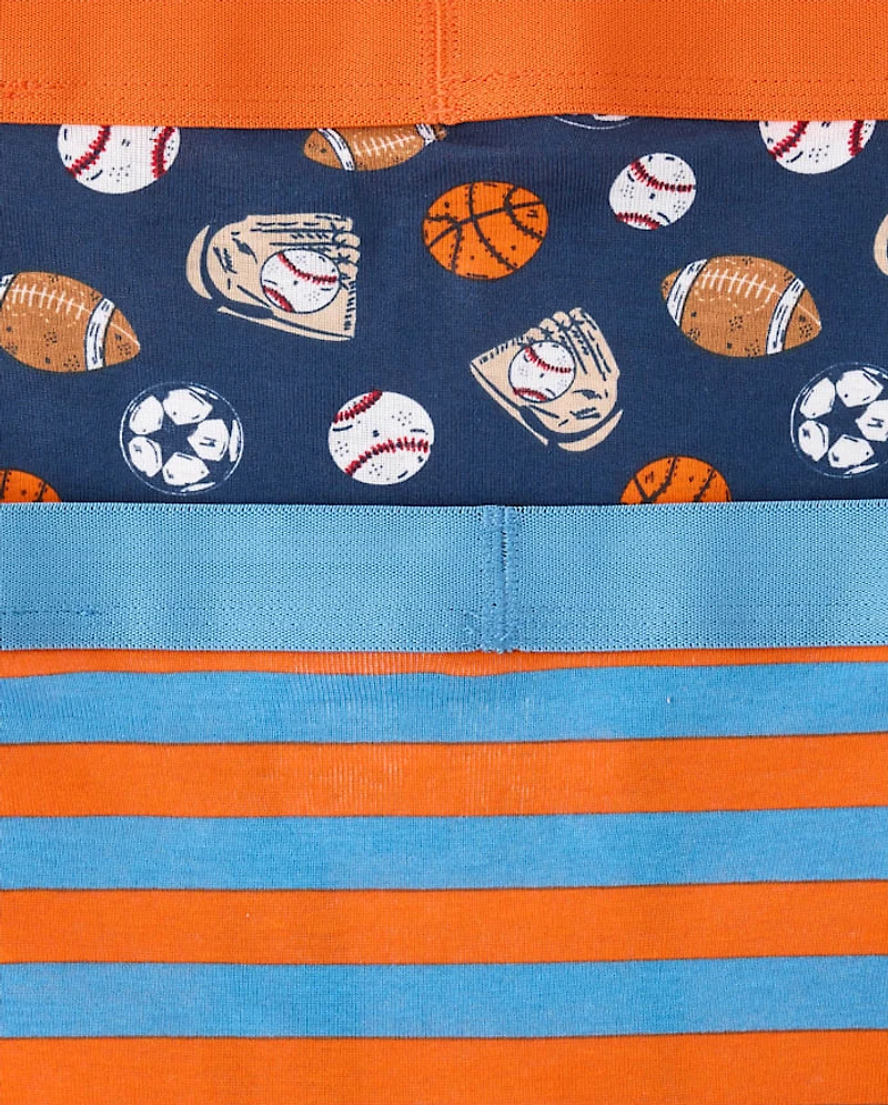 Boys Sports Boxer Brief Underwear 5-Pack